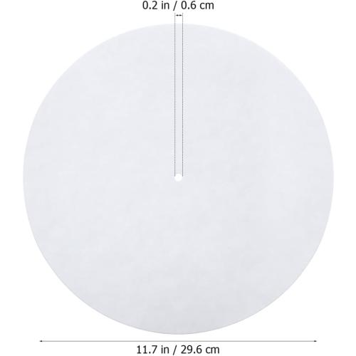White Turntable Mat for 12'' Vinyl Record Player: Anti-Static Turntable Platter Mat - Anti-Slip Vinyl Slipmat to Reduce Noise Due to Static and Improve Sound Quality - Tighter Bass Quality