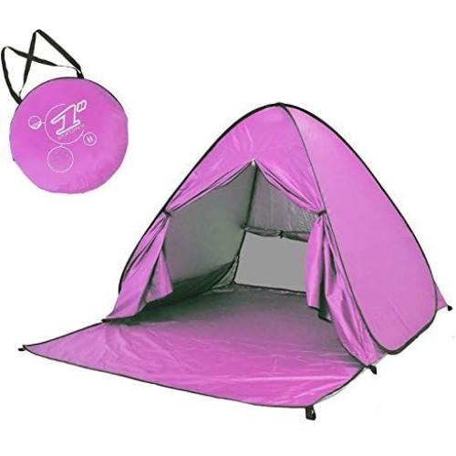 Automatic Pop Up Beach Tent Instant Portable Quick Sun Shelter for 2-3 Persons (Pink)