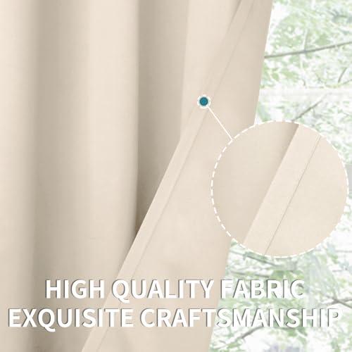 BGment Champagne Curtains 63 Inch Long - Wedding & Party Backdrop Drapes Elegant Room Darkening Thermal Insulated Window Treatments for Birthday Home Decor, Set of 2 Panels, 42 x 63 Inch