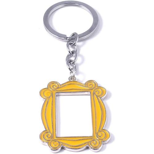 Friends TV Show Door Frame Keychain - Monica's Door Yellow Frame, BFF Gift to Friends