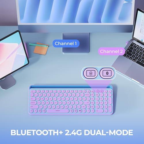 seenda CU-301 Bluetooth Keyboard for iPad,Blue&Purple