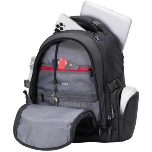 19-Inch Laptop Backpack, Multi-Pocket Travel Backpack with Large Capacity, Water-Resistant Computer Bag for Work, School, Business, and Carry-On Travel