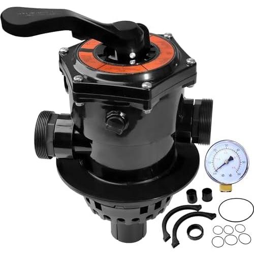 SP0714T Top-Mount Multi Port Valve Compatible with Hayward VariFlo,Replacement for Hayward Above-Ground Pro or VL 210 Series Sand Filter 1-1/2 Seven Position Control Valve
