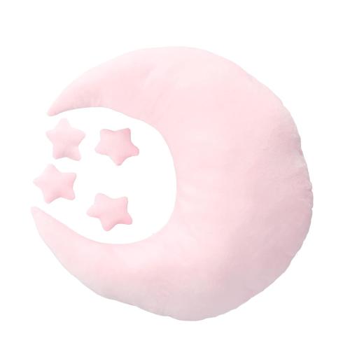 Newborn Photography Props, Crescent Moon Pillow for Newborns, Soft Newborn Photography Posing Pillowswith Moon and Star Celestial Decor for Infant Photography (Pink)