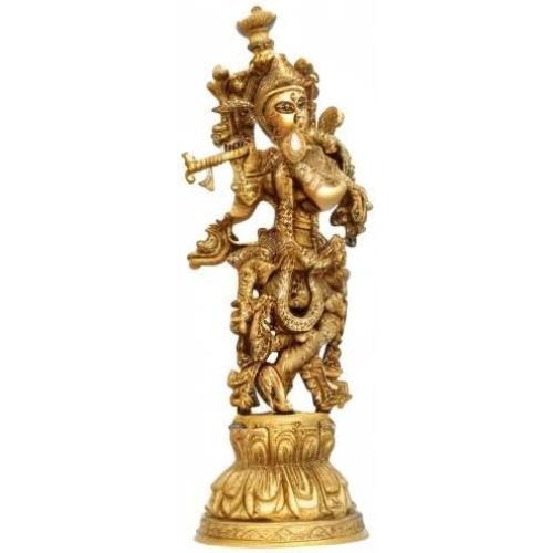 Size 21 eSplanade - Brass Radha Krishna - Big Size - Brass Radha Idol Statue Sculpture (21) (Krishna Antique)