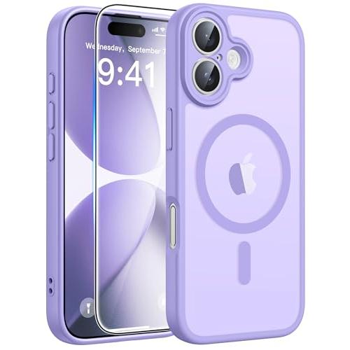 FNTCASE for iPhone 17 Case, Compatible with Magsafe, Glass Screen Protector