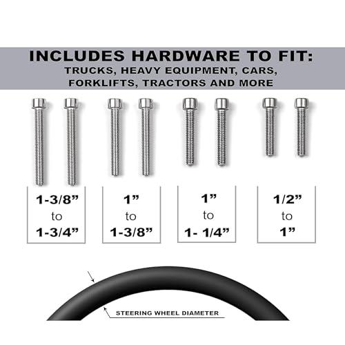 Deluxe Steering Wheel Power Handle Spinner Knob - Universal Steering Wheel Fit for Cars, Trucks, Tractors, Mowers, Forklifts, etc