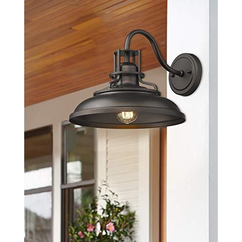 FEMILA Indoor Outdoor Wall Sconces, Gooseneck Barn Light Vintage Farmhouse Wall Lamp, Oil Rubbed Bronze Finish, 4FY15-1W ORB