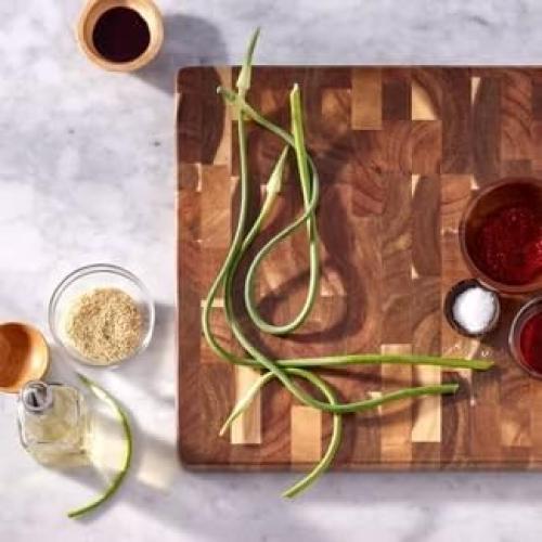 Figmint End Grain Acacia Wood Cutting Board Natural - 14x14