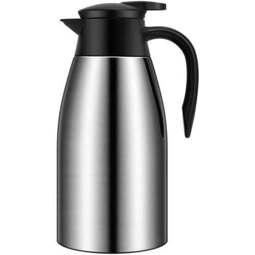 68oz Coffee Carafe Airpot Insulated Coffee Urn Stainless Steel Vacuum Thermal Pot Flask for Coffee, Hot Water, Tea, Hot Beverage - Keep 12 Hours Hot, 24 Hours Cold