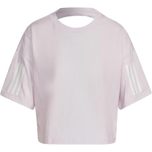 Adidas Women's Hyperglam Boxy Tee, Almost Pink 2XS