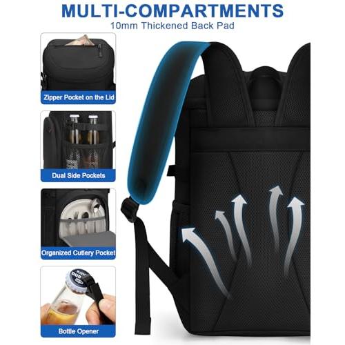 Pritent Backpack Cooler Insulated Cooler Backpack Beach Cooler Bag