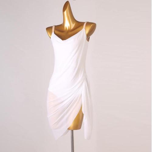 Women Medium Latin Dance Dress Salsa Tango Dancing Practice Dresses Backless