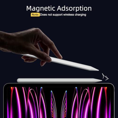Jamjake Stylus Pen for iPad 6-11th Gen 2X Fast Charge, Palm Rejection-White
