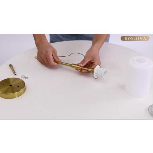 Gold Wall Sconce Set of 2 with White Cylinder Glass Shades Modern Mid Century Bathroom Vanity Wall Light Fixtures Industrial Brushed Brass Wall Lamp for Bedroom Mirror Living Room Restaurant