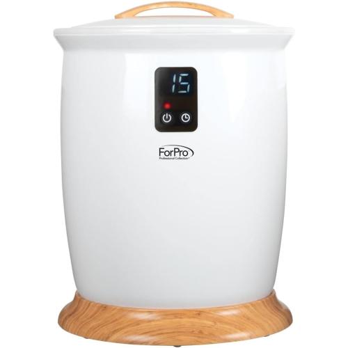 ForPro Professional Collection Luxury Towel Warmer, Extra Large Bucket-Style Hot Towel Warmer with Auto Shut Off, 4 Timer Settings for Home and Bathroom, White | for Salon, Spa & Gym Use, Hand Towels, Bleach-Safe Salon Towels, Absorbent Spa Towels, Barber Towels, Salon & Spa Essentials