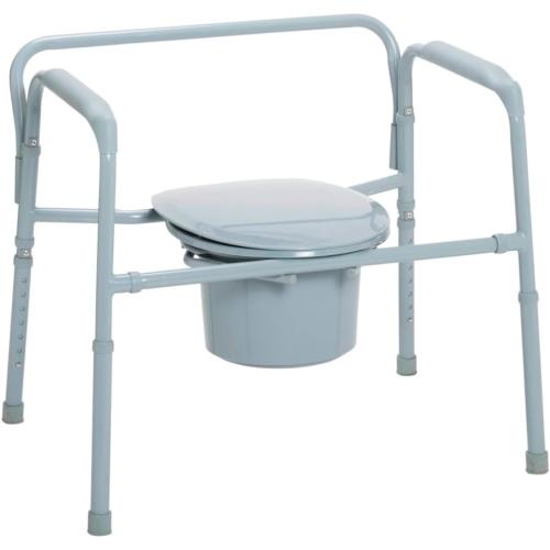 Drive Medical Heavy Duty Bariatric Folding Bedside Commode Seat