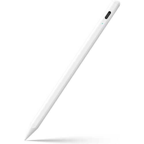 Jamjake Stylus Pen for iPad 6-11th Gen 2X Fast Charge, Palm Rejection-White | Tilt Sensitivity, USB-C Charge, Compatible with 2018-2026 Apple Pencil iPad Pro 11/12.9/13, Air 3/4/5/M2/M3/M4, mini 5/6/7