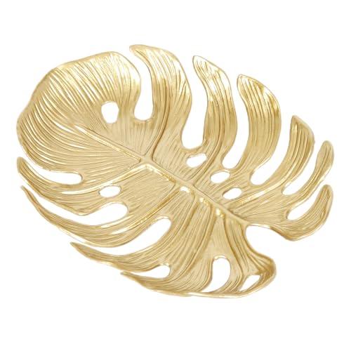 Jewelry Dish, Small Trinket Dish, Decorative Metal Vintage Vanity Tray with Leaf Shape for Ring Earring Necklace, Jewelry Organizer for Storage and Display