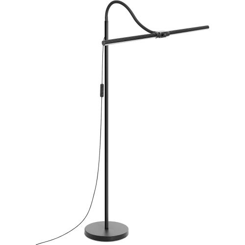 LED Floor Lamp, 18W/2000LM Bright Reading Floor Lamp for Office with Double Head, Adjustable Gooseneck Dimmable Modern Standing Light for Lash Extension Craft, Eye Caring Floor Lamps for Living Room