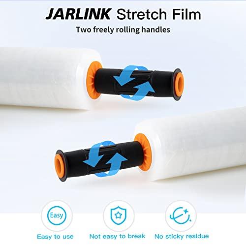 JARLINK Stretch Film, 15 x 1000' Shrink Pallet Wrap W/Handles, 60 Gauge