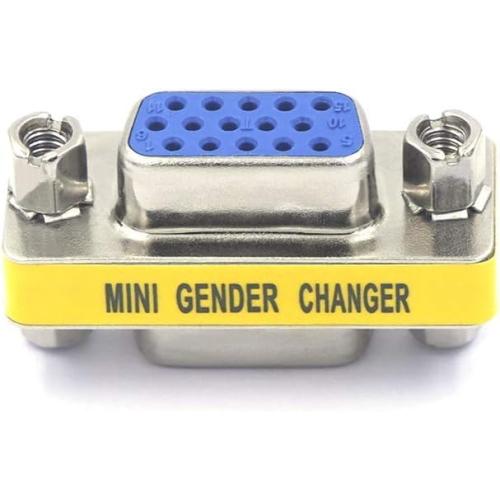 VCE VGA Female to Female Adapter, HD15 SVGA VGA Gender Changer, 2-Pack