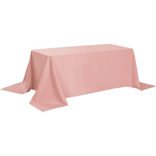 Cupuamon Rectangle Tablecloth 90x156 inch Washable Polyester Fabric Table Cloth for Wedding Party Dining Banquet Decoration（90x156, Dusty Pink）
