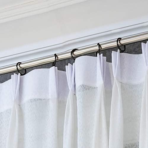 Metal Curtain Rings with Hooks, 1.26 Inches Interior Diameter