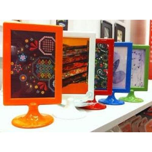 MISSING STAND Standing Frame Color Photo Frames 4 X 6 Each Frame Holds 2 Pictures Wedding, School,Party Table Number (Green)