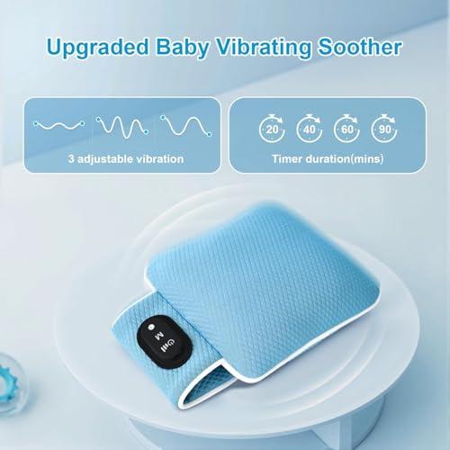 Baby Vibrating Soother,Baby Patter for Sleep,Rechargeable Baby Sleep Soother Pad with 3 Vibration Modes & 90M Timer - Portable Vibration Mattress for Crib, Bassinet, and Travel Stroller