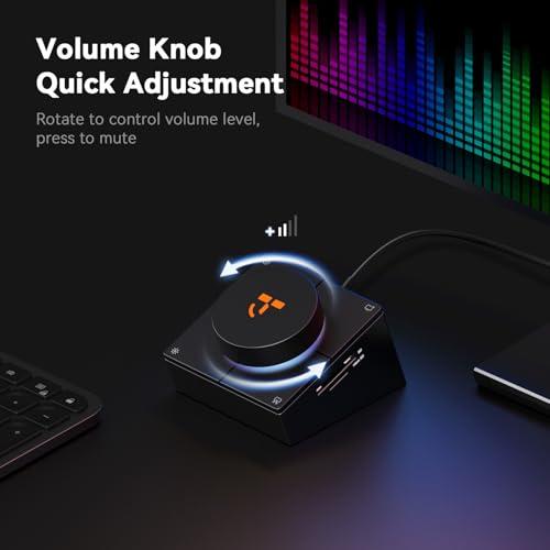 TobenONE 10-in-1 USB C Hub with Shortcut Keys, Volume Knob, 4K HDMI