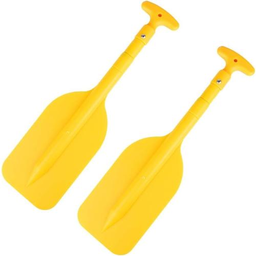 LIOOBO Telescopic Kayak Paddle - 2Pcs Plastic Aluminum Canoe Oar, Boating Accessories River Tubing Paddles