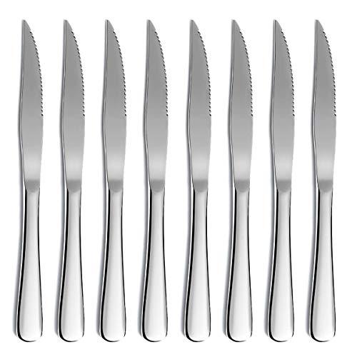 Steak Knife Set, Kyrtaon Serrated Knife, Stainless Steel Sharp Knives Set, Dinner Knifes Set of 8, Dishwasher Safe Sturdy And Easy To Clean‼️missing 3 kitchen knives‼️