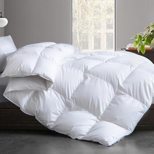 Cosybay Feather and Down Fiber Comforter Insert Cal King, 100% Cotton Cover