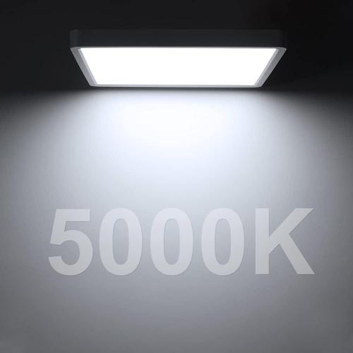 LED Flush Mount Ceiling Light Fixture, 5000K Daylight White, 12inch 24W, 3200LM, Slim Flat Panel Lighting Fixture, Square Modern Ceiling Lamp for Bedroom, Kitchen, Living Room, Closet, Stairwell