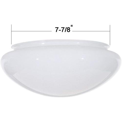 Satco 50-330 9.5-Inch Replacement Mushroom Glass Shade, 7-7/8 Inch Fitter, White (50/330) Look at pictures with dimensions BEFORE purchasing