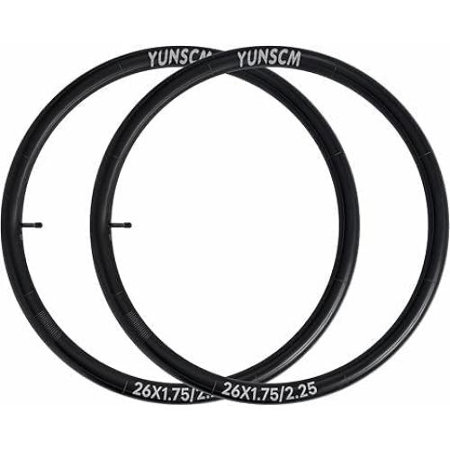 2-PCS 26 Heavy Duty Bike Tubes 26x1.75/1.95/2.125/2.25 AV Schrader Valve (45/57-559) 26 Bicycle Tube Compatible with 26 x 1.75 26x1.95 26x2.0 26x2.10 26x2.125 26x2.20 26x2.25 Tire Tubes