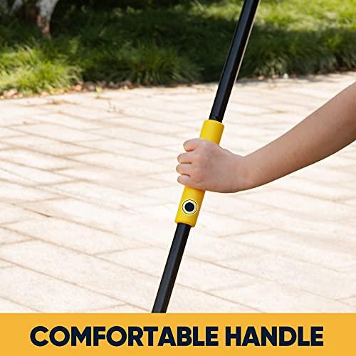 Yocada Heavy-Duty Corn Broom Commercial Indoor Outdoor Broom 59.8 inch Tall | for Courtyard Garage Lobby Mall Market Floor Home Office Leaves Stone Dust Rubbish