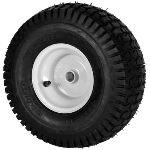Rocky Mountain Goods 15x6.00 6 NHS Lawn Mower Tire and Wheel - Replacement Wheel for Craftsman, John Deere, Cub Cadet, Riding Mower, Tractor - Turf Saver Tread - Heavy Duty 4 Ply - Tubeless Tire (1)