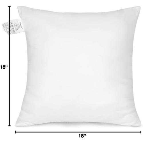 Artscope Premium Throw Pillow Insert Square Form Cushion Stuffer for Couch, Sofa, Bed - Indoor Decorative Pillows Inserts 18x18 Inch