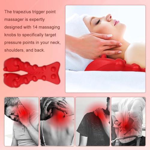 Trapezius Trigger Point Massager, Suboccipital Release Tool Trigger Point Massager for Muscle Pain Relief Neck Back Shoulders
