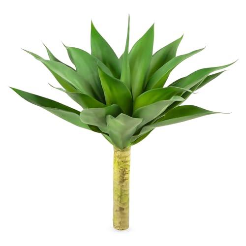 Velener Artificial Agave Plant,18 Inch, Faux Aesthetic Plants for Home Decor, Realistic UV Resistant Fake Agave Plants Without Pot, Set of 1