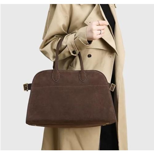 Brown Faux Suede Handbag Tote Hobo Bag for Women 2026, Women'S Top-Handle Handbags, 15” or 17” Large Capacity