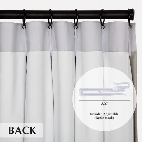 Size 94 inches Color White 100% Blackout Curtains 94 inches Long, Pinch Pleated Linen Blackout Curtains Thermal Insulated Room Darkening Window Curtains & Drapes for Bedroom Living Room W60 x L94 Beige White, 1 Panel