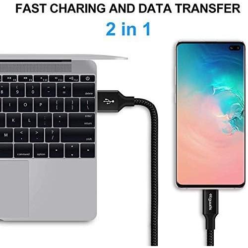 etguuds Long USB C Cable 15ft, USB 2.0 to USB Type C Cable Fast Charging Nylon Braided Charger Cord Compatible with Samsung Galaxy Note, LG, Moto, Google, Sony, Switch, Camera and Other USB-C Device
