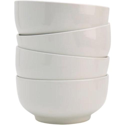 Set of 4 White All-Purpose Bowls – Versatile Serving & Dining Bowls for Everyday Use