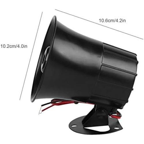 Wired Alarm Siren Horn 15W DC 6 to 12V Security Siren with Bracket for Home Security Alarm System