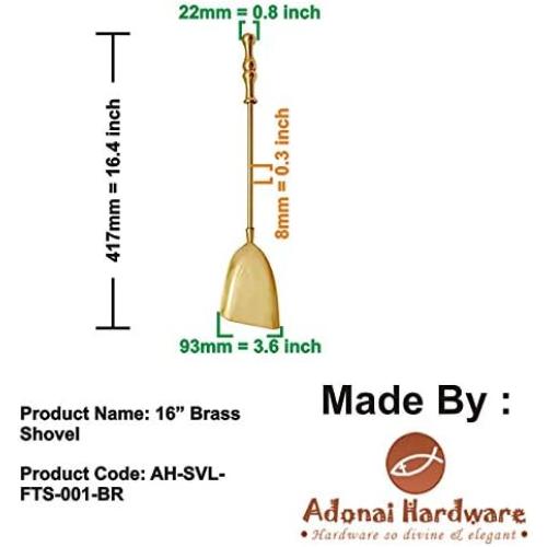 Adonai Hardware  Brass Shovel (Polish Lacquered)