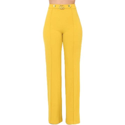 Casual Fit Pants Black, Mustard