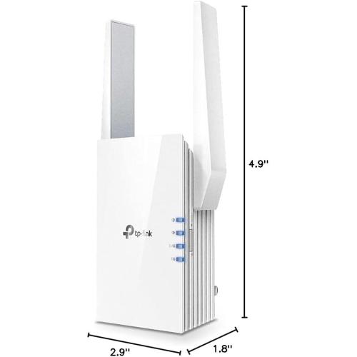 TP-Link AX1500 WiFi 6 Extender, Up to 1500Mbps, Next-Gen Dual Band WiFi Booster, WiFi Repeater with Gigabit Port, Access Point Mode, 2 External Antennas, Easy Set-Up, OneMesh Compatiable(RE505X)